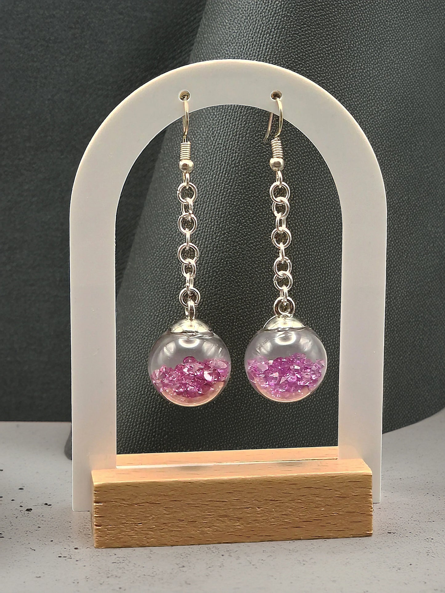 Violet Orbit Earrings - Modrena
