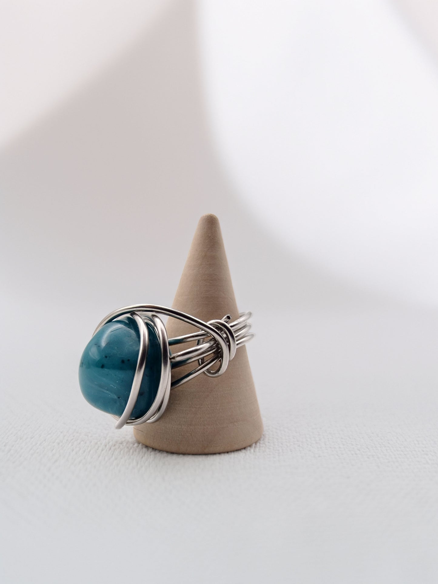 Aqua Helix Ring