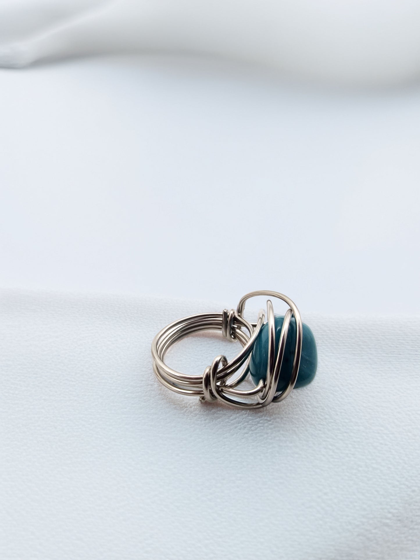 Aqua Helix Ring